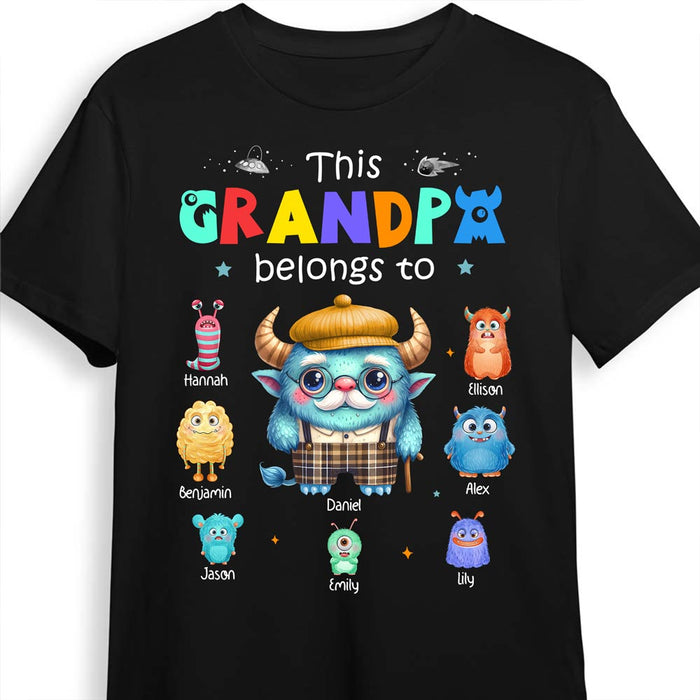 Perrsonalized Gift For  Grandpa Thiss Granpa Belongs Monster Shirt - Hoodie - Sweatshirt 32168 1