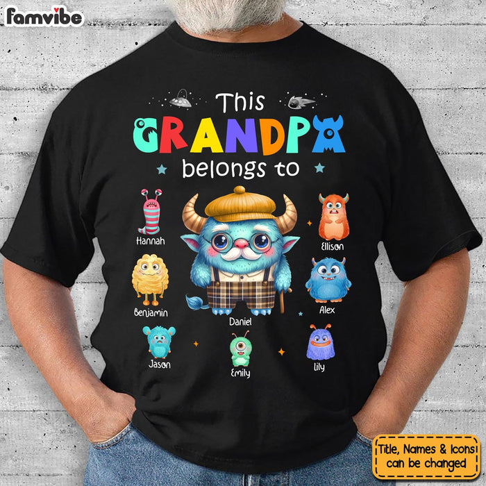 Perrsonalized Gift For  Grandpa Thiss Granpa Belongs Monster Shirt - Hoodie - Sweatshirt 32168 1