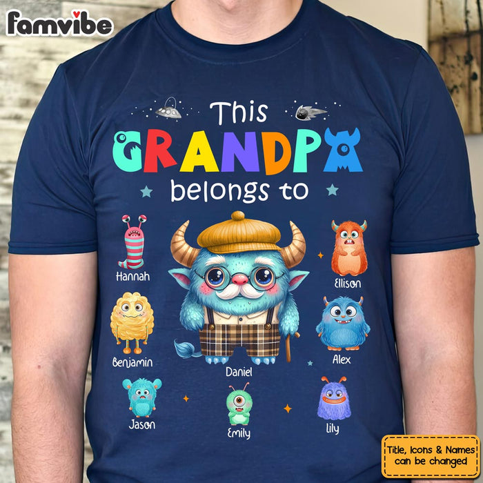Perrsonalized Gift For  Grandpa Thiss Granpa Belongs Monster Shirt - Hoodie - Sweatshirt 32168 1