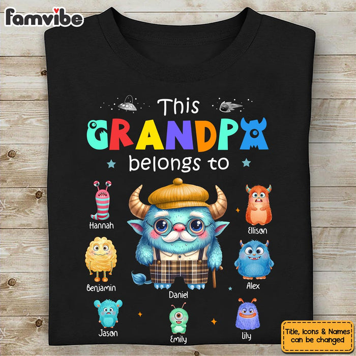 Perrsonalized Gift For  Grandpa Thiss Granpa Belongs Monster Shirt - Hoodie - Sweatshirt 32168 1
