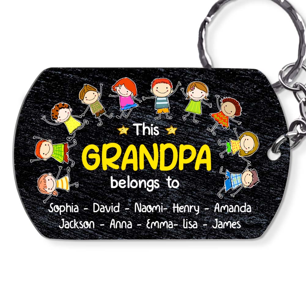 Personalized Gift For Grandpa Belongs To Aluminum Keychain 32170 Primary Mockup