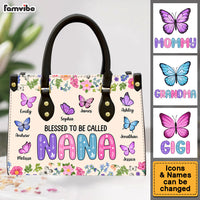 Personalized Gift For Grandma Blessed To Be Called Nana Leather Bag 32171 thumb 1