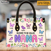 Personalized Gift For Grandma Blessed To Be Called Nana Leather Bag 32171 thumb 1