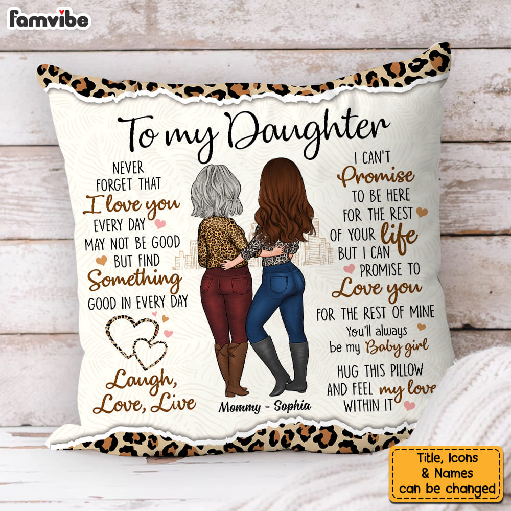 Personalized Gift For Daughter Pillow 32174 Primary Mockup