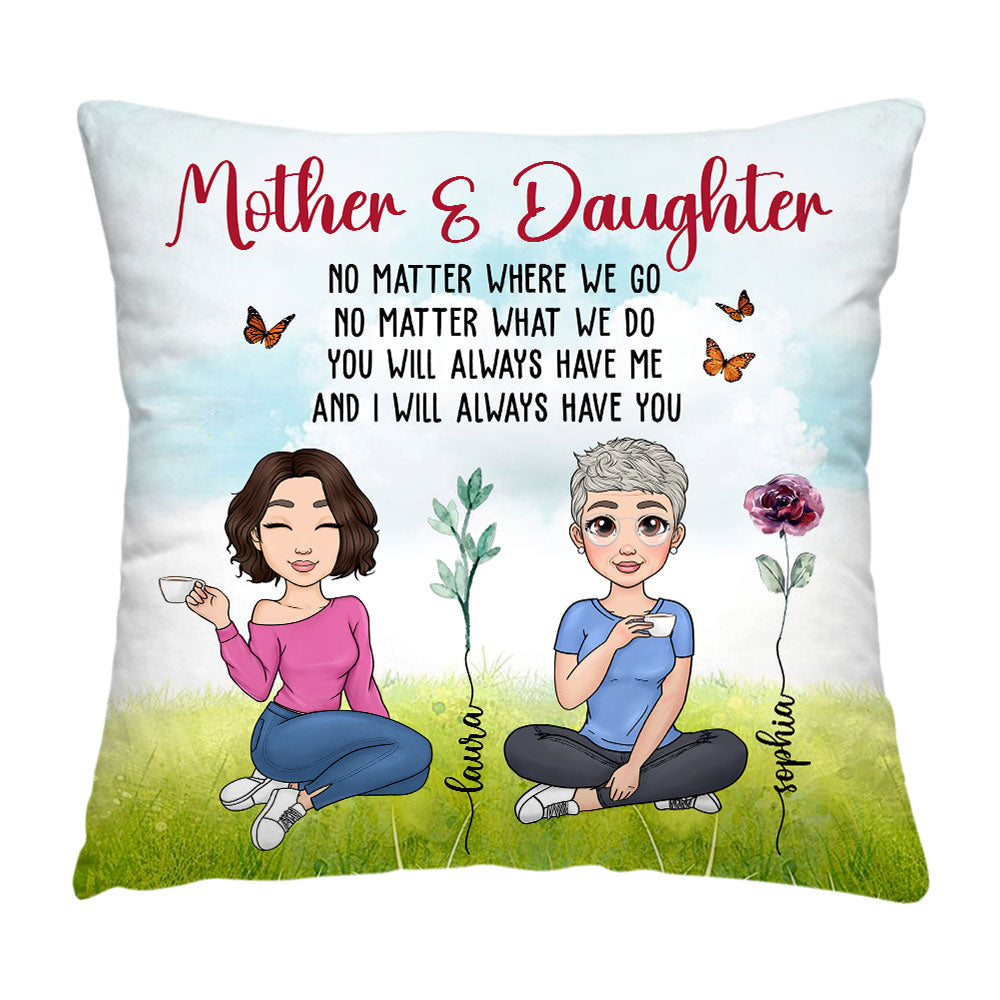 Personalized Gift For Mother And Daughter Pillow 32178 Primary Mockup