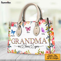 Personalized Gift For Grandma We Love You Leather Bag 32179 thumb 1