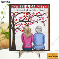 Personalized Gift For Mom Mother And Daughter 2 Layered Separate Wooden Plaque 32184 thumb 1