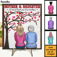 Personalized Gift For Mom Mother And Daughter 2 Layered Separate Wooden Plaque 32184 thumb 1