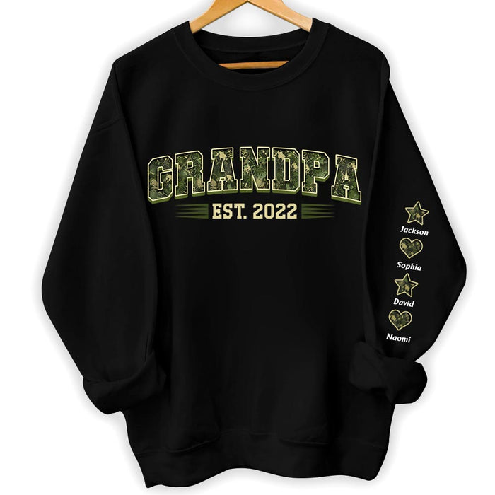 Personalized Gift For Grandpa Est Name Unisex Sleeve Printed Standard Sweatshirt 32196 1