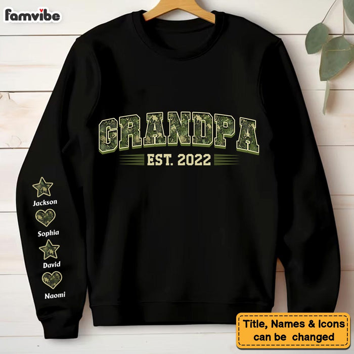 Personalized Gift For Grandpa Est Name Unisex Sleeve Printed Standard Sweatshirt 32196 1