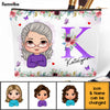 Personalized Gift For Woman Floral Initial Name Cosmetic Bag 32199 1