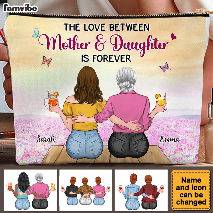 Personalized Gift For Mother And Daughter Love Is Forever Cosmetic Bag 32201 1