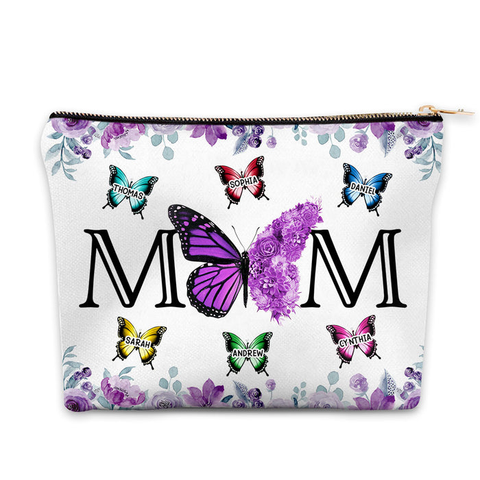 Personalized Gift For Mom Butterfly And Flower Cosmetic Bag 32213 1