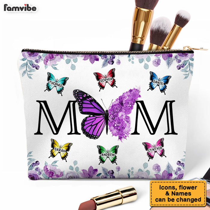 Personalized Gift For Mom Butterfly And Flower Cosmetic Bag 32213 1