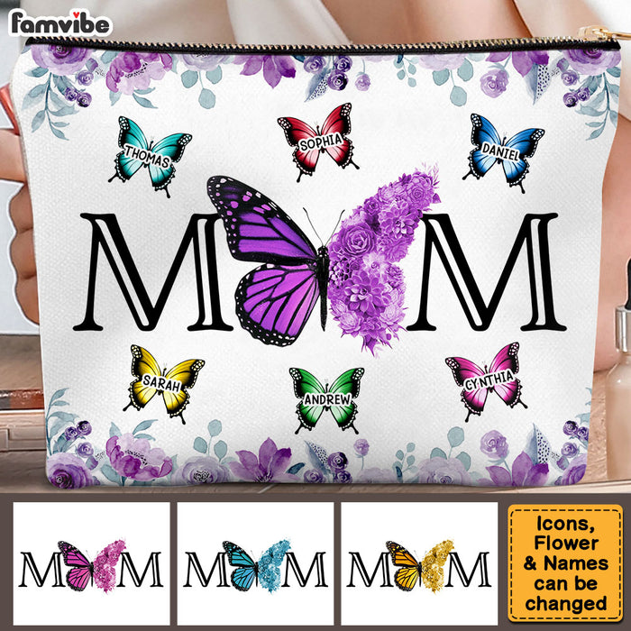 Personalized Gift For Mom Butterfly And Flower Cosmetic Bag 32213 1