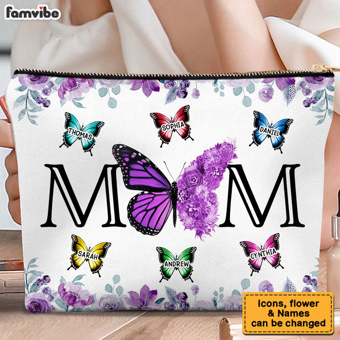 Personalized Gift For Mom Butterfly And Flower Cosmetic Bag 32213 1