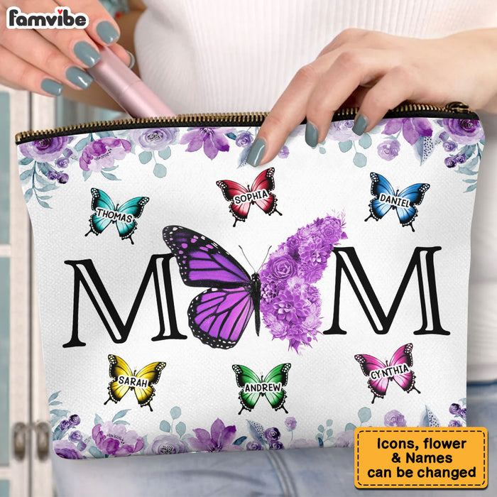 Personalized Gift For Mom Butterfly And Flower Cosmetic Bag 32213 1