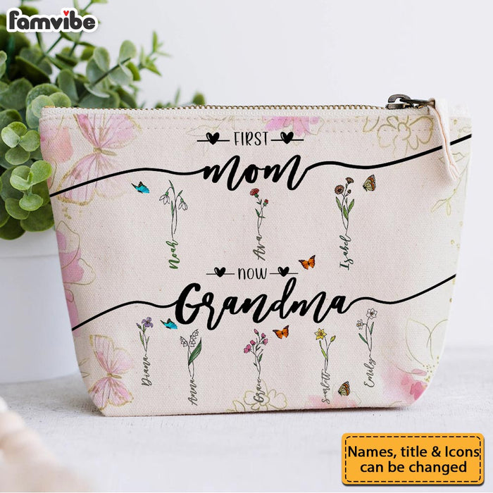 Personalized Gift For First Mom Now Grandma Cosmetic Bag 32214 1
