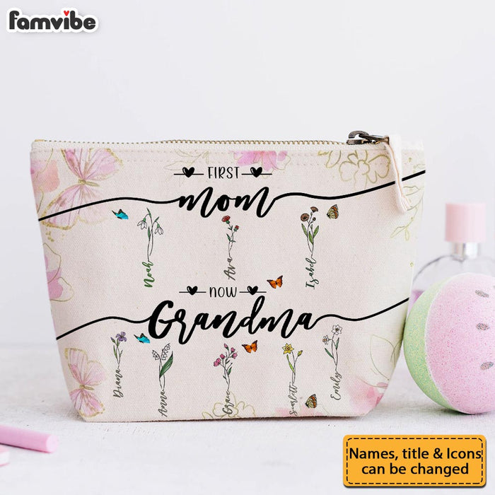 Personalized Gift For First Mom Now Grandma Cosmetic Bag 32214 1