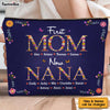 Personalized First Mom Now Grandma Floral Cosmetic Bag 32221 1