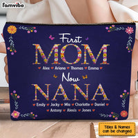 Personalized First Mom Now Grandma Floral Cosmetic Bag 32221 thumb 1