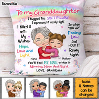 Personalized Gift For Granddaughter Hugging Grandma Pillow 32224 thumb 1