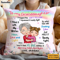 Personalized Gift For Granddaughter Hugging Grandma Pillow 32224 thumb 1