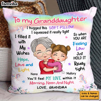 Personalized Gift For Granddaughter Hugging Grandma Pillow 32224 thumb 1