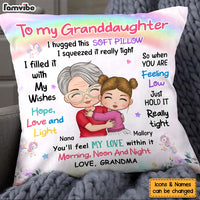 Personalized Gift For Granddaughter Hugging Grandma Pillow 32224 thumb 1
