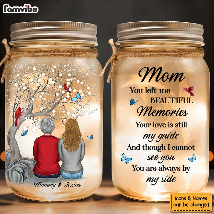 Personalized Memorial Gift You're Always By My Side Mason Jar Light 32228 1