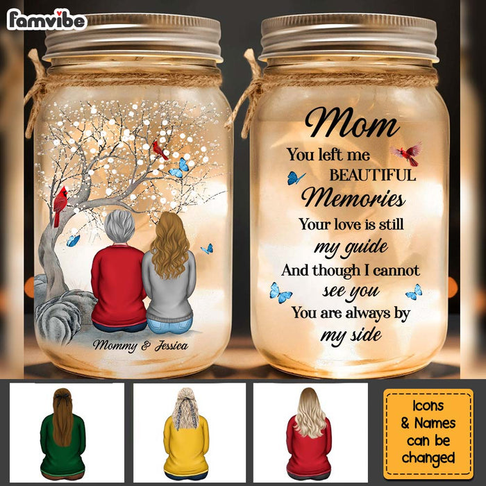 Personalized Memorial Gift You're Always By My Side Mason Jar Light 32228 1