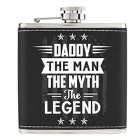 Personalized Gift For Dad The Man The Legend Leather Hip Flask 32233 thumb 1