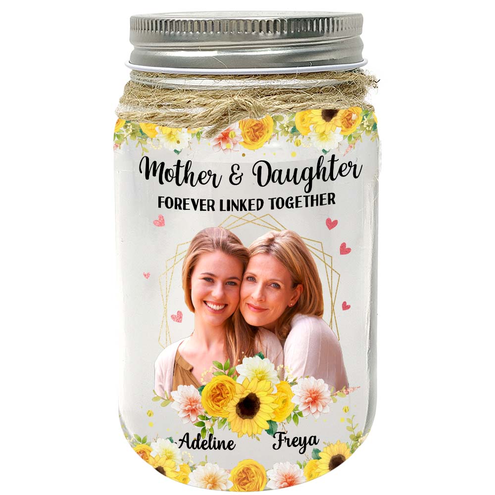 Personalized Gift For Mother's Day Photo Custom Mason Jar Light 32234 Primary Mockup