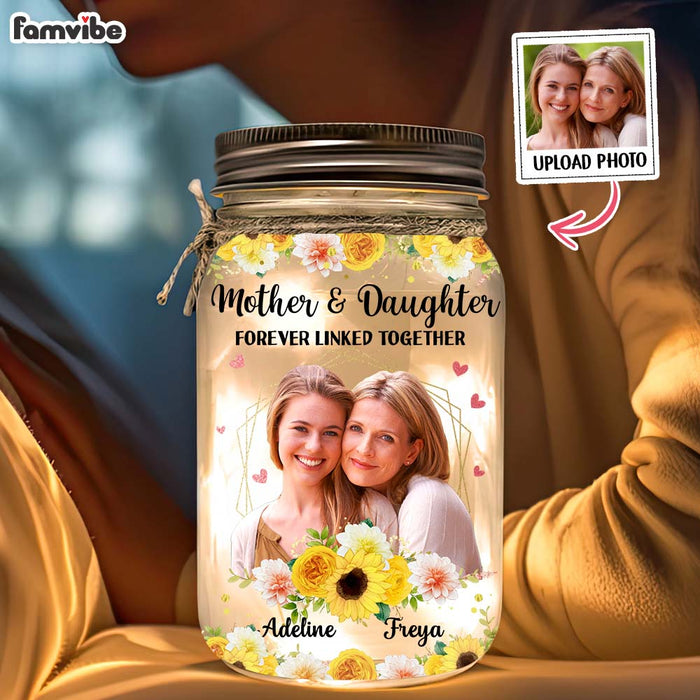 Personalized Gift For Mother's Day Photo Custom Mason Jar Light 32234 1