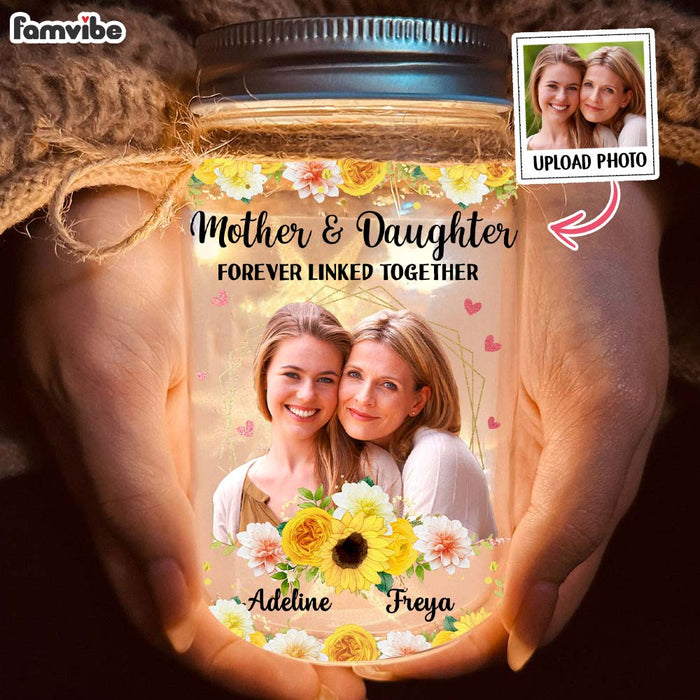 Personalized Gift For Mother's Day Photo Custom Mason Jar Light 32234 1