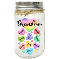 Personalized Grandma Hearts Mason Jar Light 32235 thumb 1