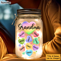 Personalized Grandma Hearts Mason Jar Light 32235 thumb 1