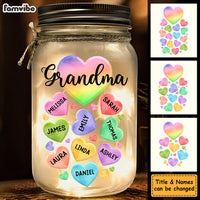 Personalized Grandma Hearts Mason Jar Light 32235 thumb 1