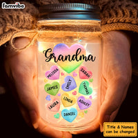 Personalized Grandma Hearts Mason Jar Light 32235 thumb 1