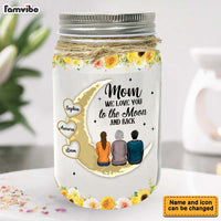 Personalized Gift For Mom We Love You To The Moon And Back Mason Jar Light 32237 thumb 1