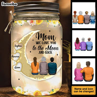 Personalized Gift For Mom We Love You To The Moon And Back Mason Jar Light 32237 thumb 1