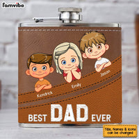 Personalized Gift For Dad Leather Hip Flask 32238 thumb 1