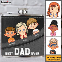 Personalized Gift For Dad Leather Hip Flask 32238 thumb 1