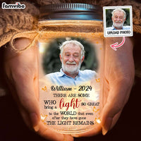 Personalized Memorial Gift The Light Remains Mason Jar Light 32240 thumb 1