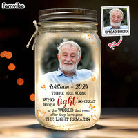 Personalized Memorial Gift The Light Remains Mason Jar Light 32240 thumb 1