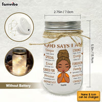 Personalized Gift For Daughter God Says Mason Jar Light 32244 thumb 1