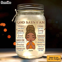 Personalized Gift For Daughter God Says Mason Jar Light 32244 thumb 1