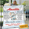 Personalized Spanish Abuela Elephant Grandma Blanket AP147 65O53 1