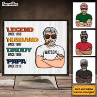 Personalized Gift For Grandpa Legend Husband Dad 2 Layered Separate Wooden Plaque 32253 thumb 1
