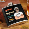 Personalized Gift For Grandpa Legend Husband Dad Leather Hip Flask 32255 1